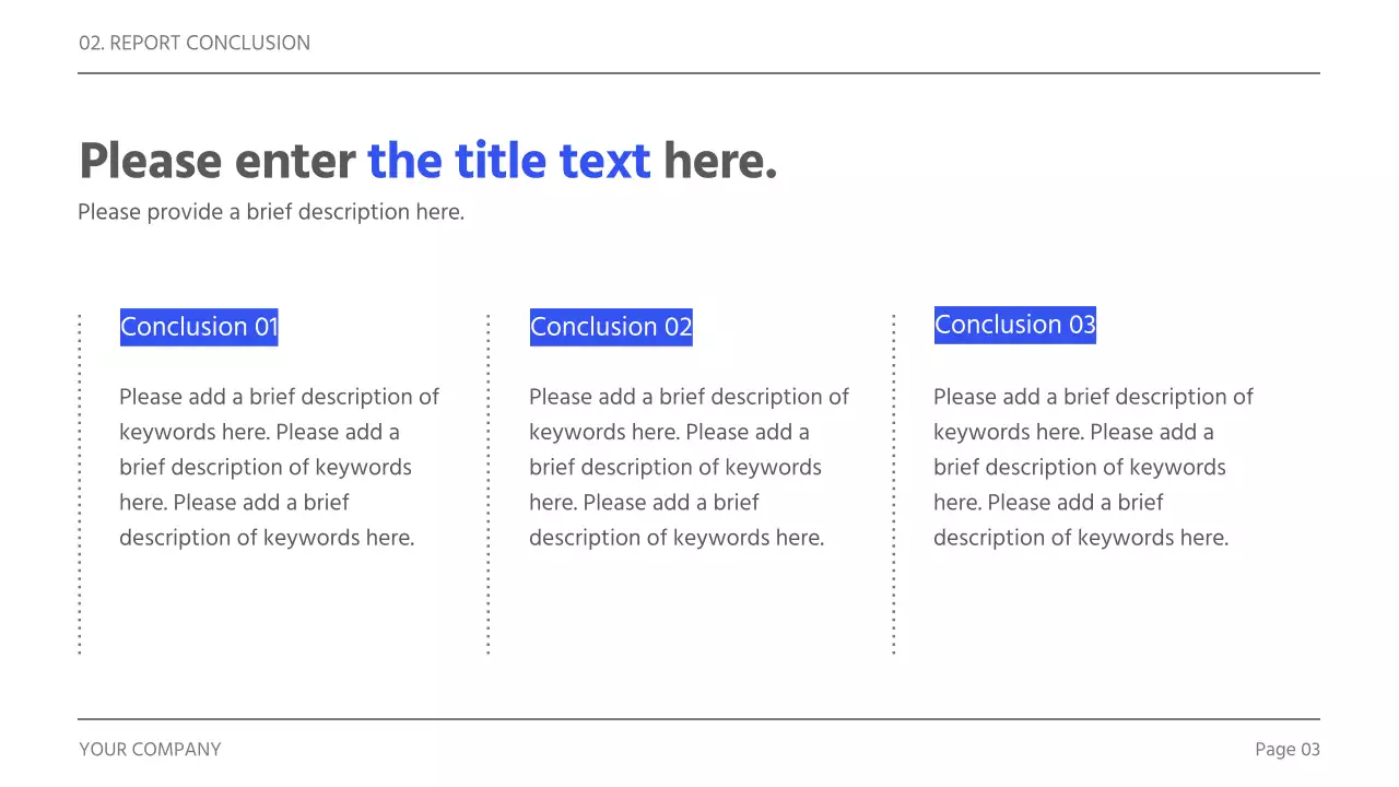블루 미니멀 비즈니스 플랜 보고서 프레젠테이션