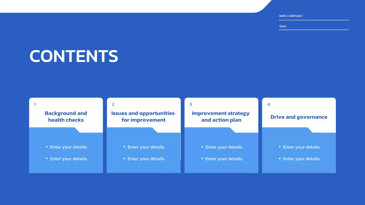 bài thuyết trình kinh doanh hiện đại màu xanh dương
