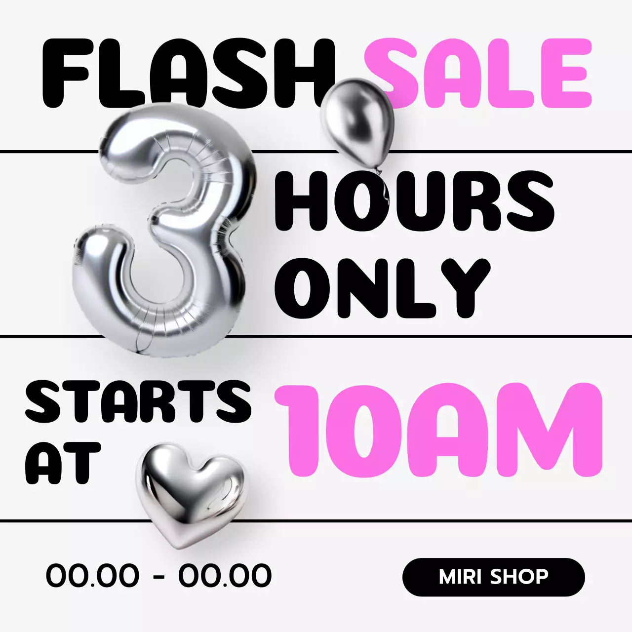 silver modern sale promotion