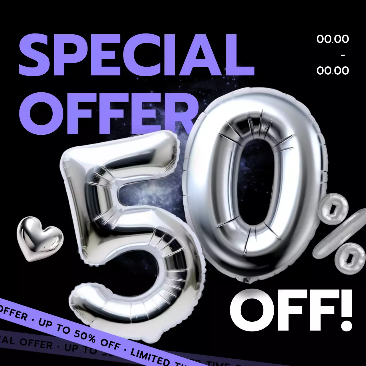 silver modern sale promotion