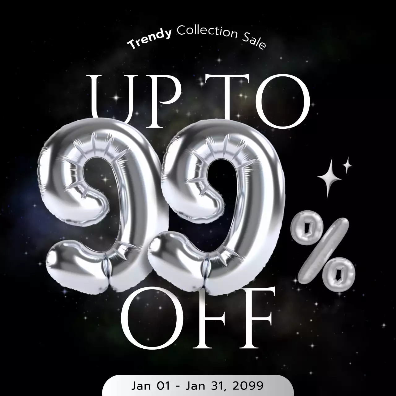 silver modern sale promotion