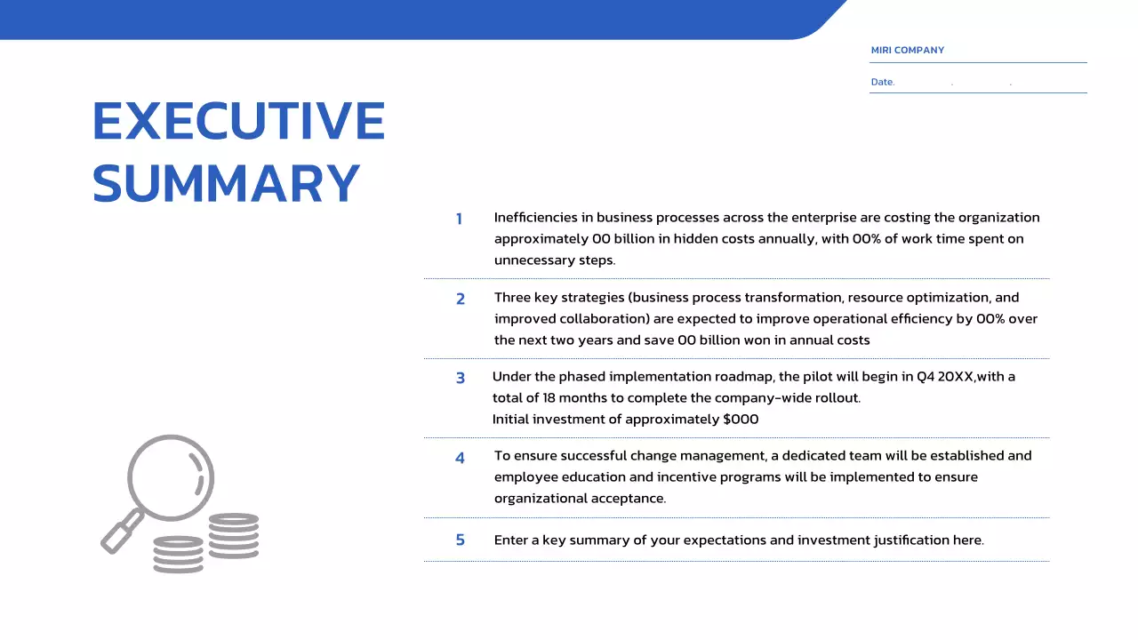 bài thuyết trình kinh doanh hiện đại màu xanh dương