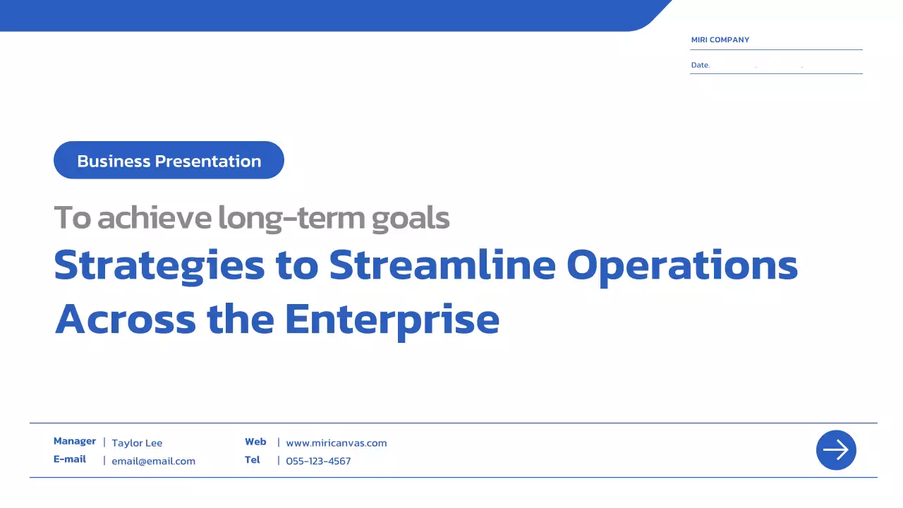 bài thuyết trình kinh doanh hiện đại màu xanh dương