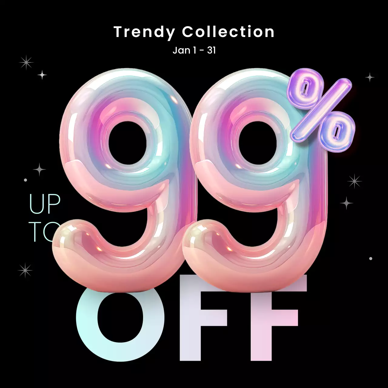 rainbow trendy sale promotion