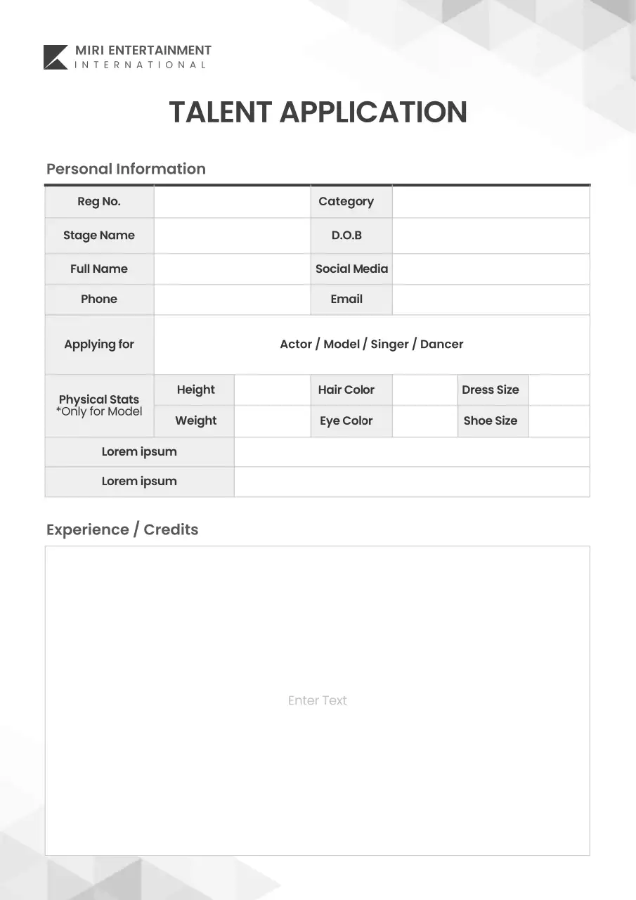 pendaftaran talenta profesional abu-abu