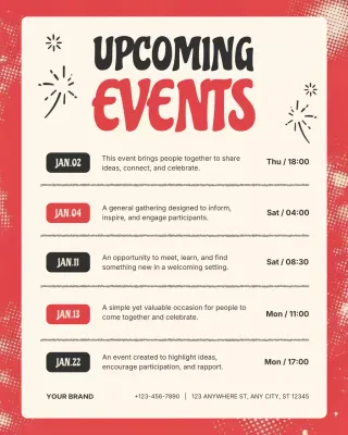 Postagem no Instagram sobre o anúncio do evento Red Modern