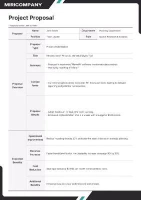 Dokumen proposal proyek profesional berwarna abu-abu.