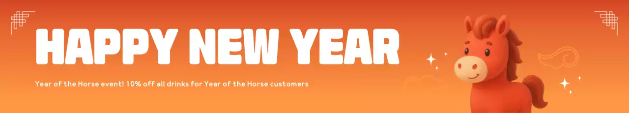 Acara Tahun Baru Sederhana Oranye