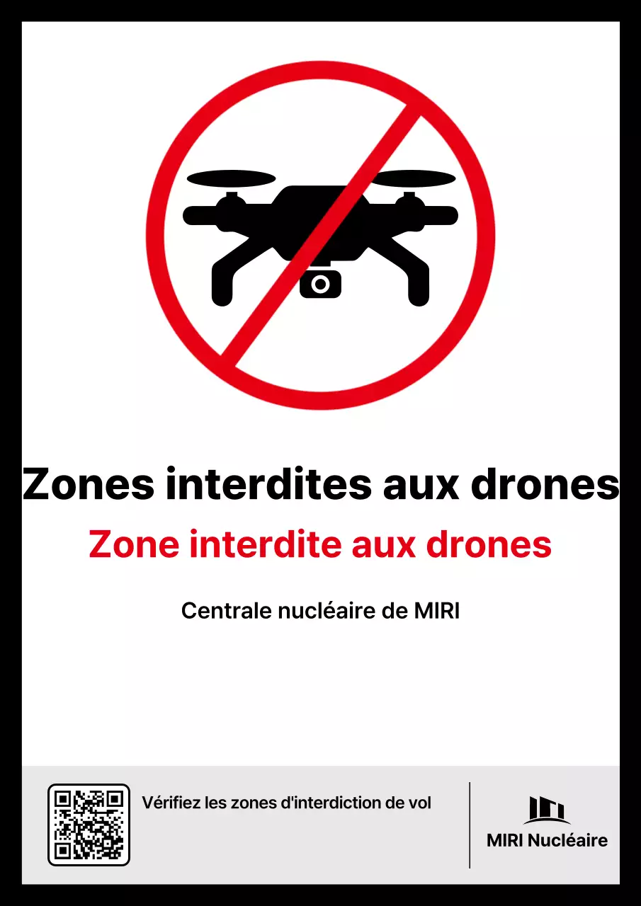 Danger de drone rouge simple