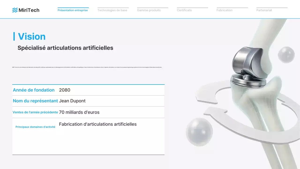 Publicité pour un dispositif médical moderne bleu