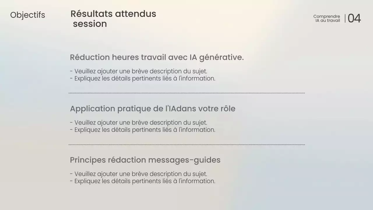 Conférence sur l'IA moderne blanche