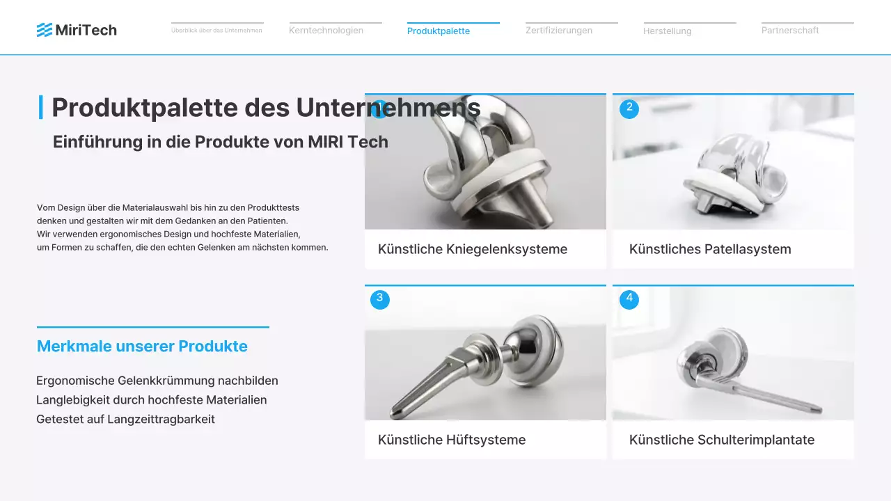 Werbung für ein modernes Medizinprodukt von Blue