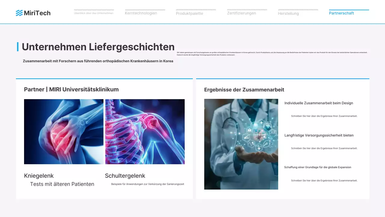 Werbung für ein modernes Medizinprodukt von Blue