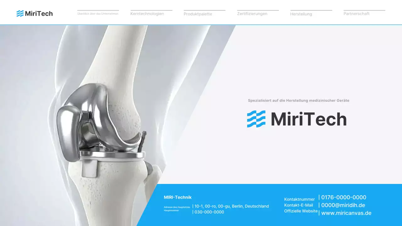 Werbung für ein modernes Medizinprodukt von Blue