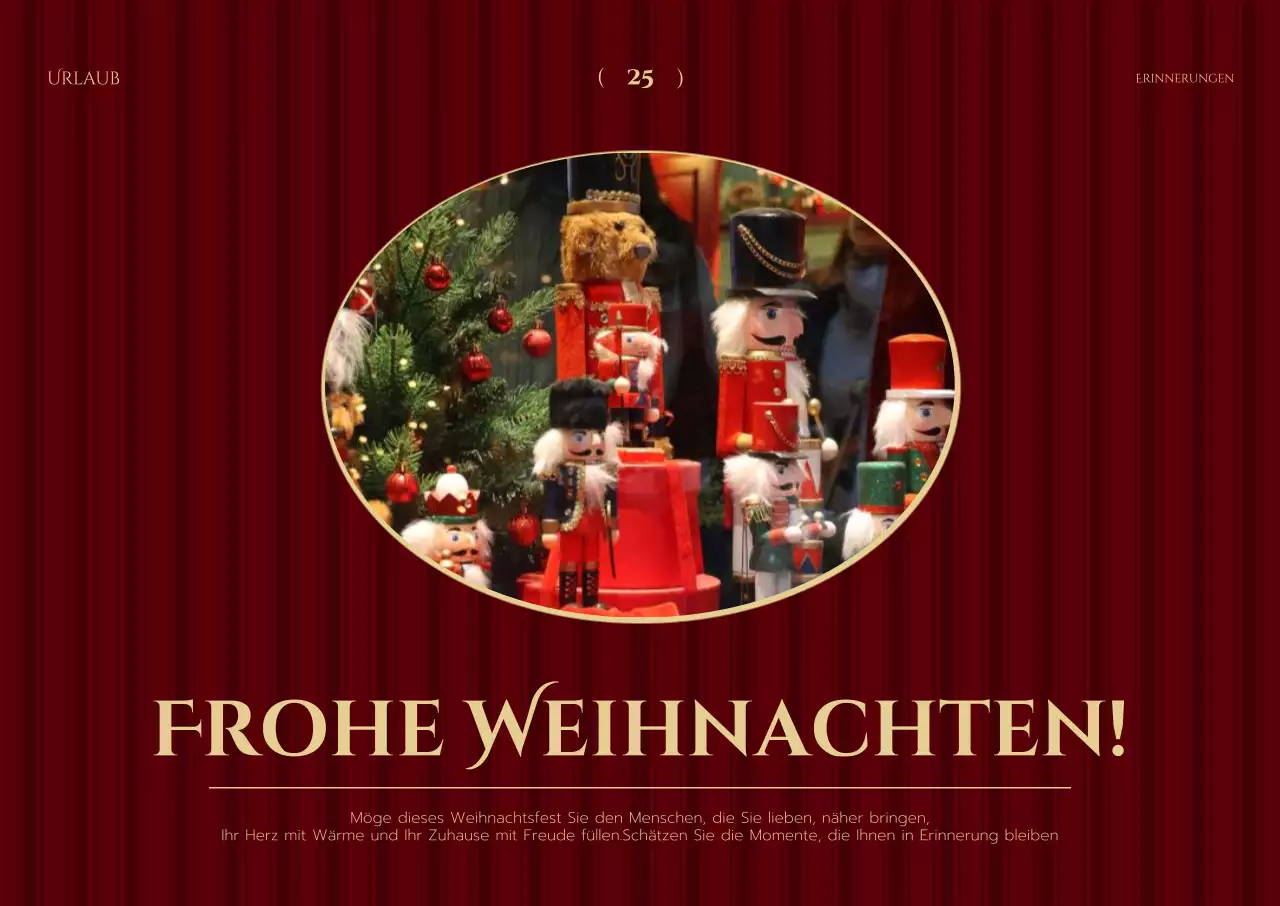 Rote Vintage-Weihnachtsgeschichte