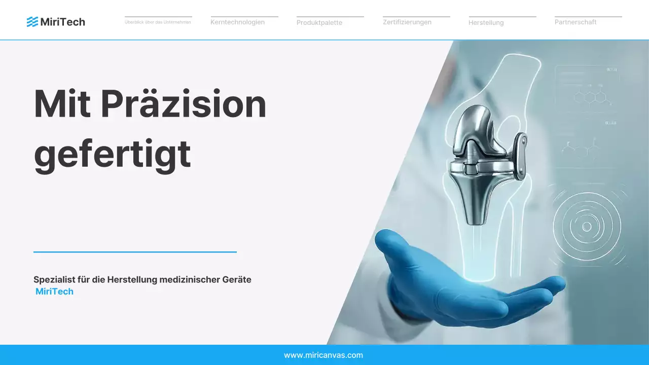 Werbung für ein modernes Medizinprodukt von Blue