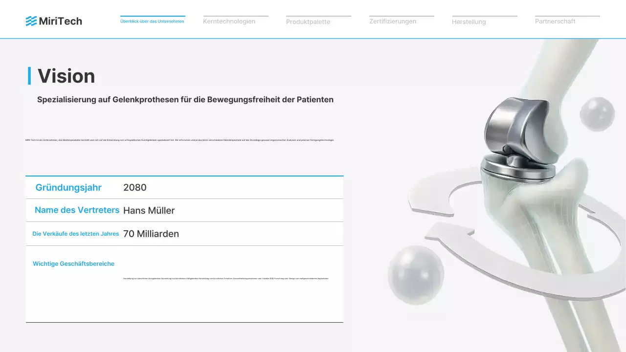 Werbung für ein modernes Medizinprodukt von Blue