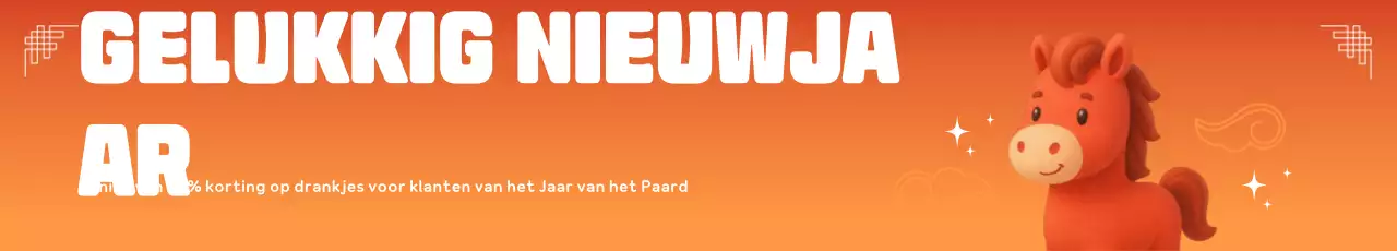 Oranje Eenvoudig Nieuwjaarsevenement