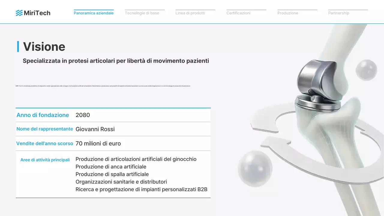 Pubblicità del dispositivo medico moderno blu