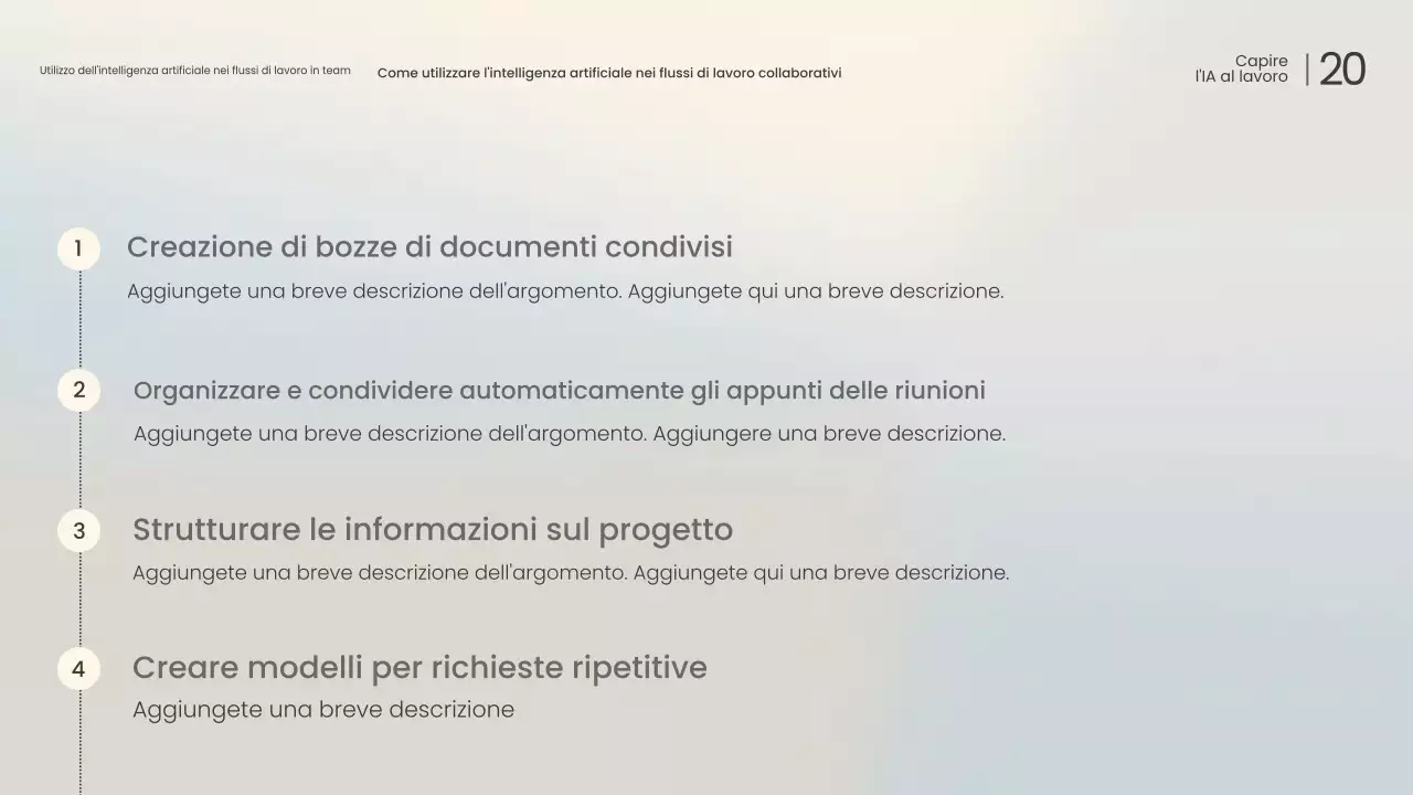 Conferenza sull'intelligenza artificiale moderna bianca