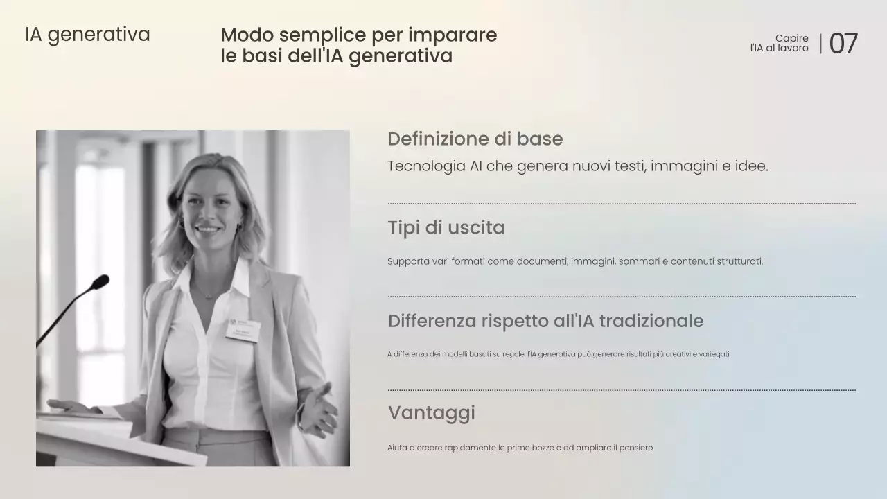 Conferenza sull'intelligenza artificiale moderna bianca