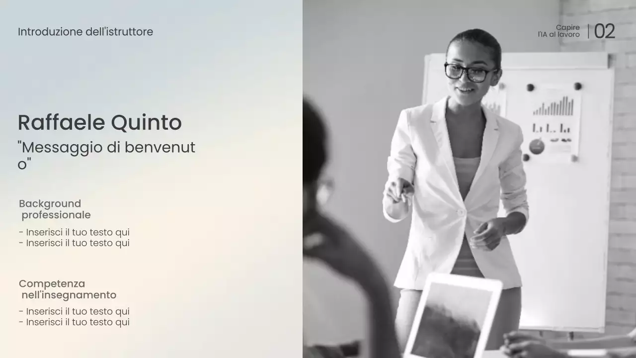 Conferenza sull'intelligenza artificiale moderna bianca