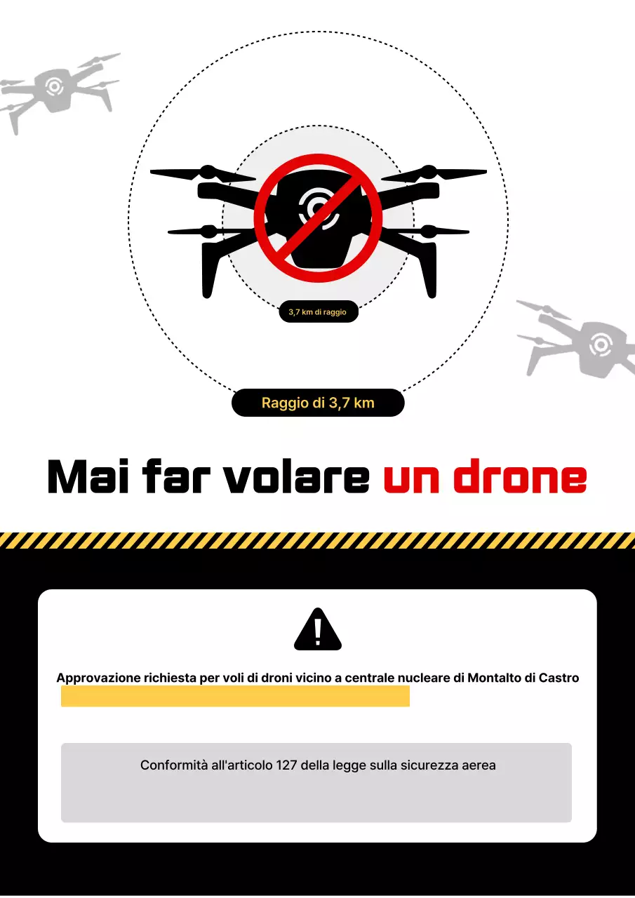 Avviso di drone semplice nero