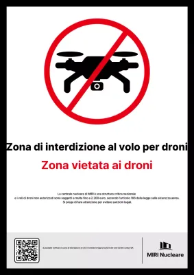 Pericolo di droni semplici rossi