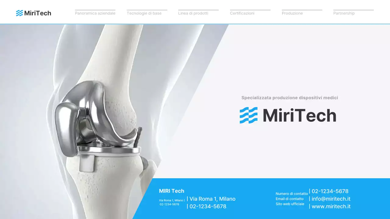 Pubblicità del dispositivo medico moderno blu