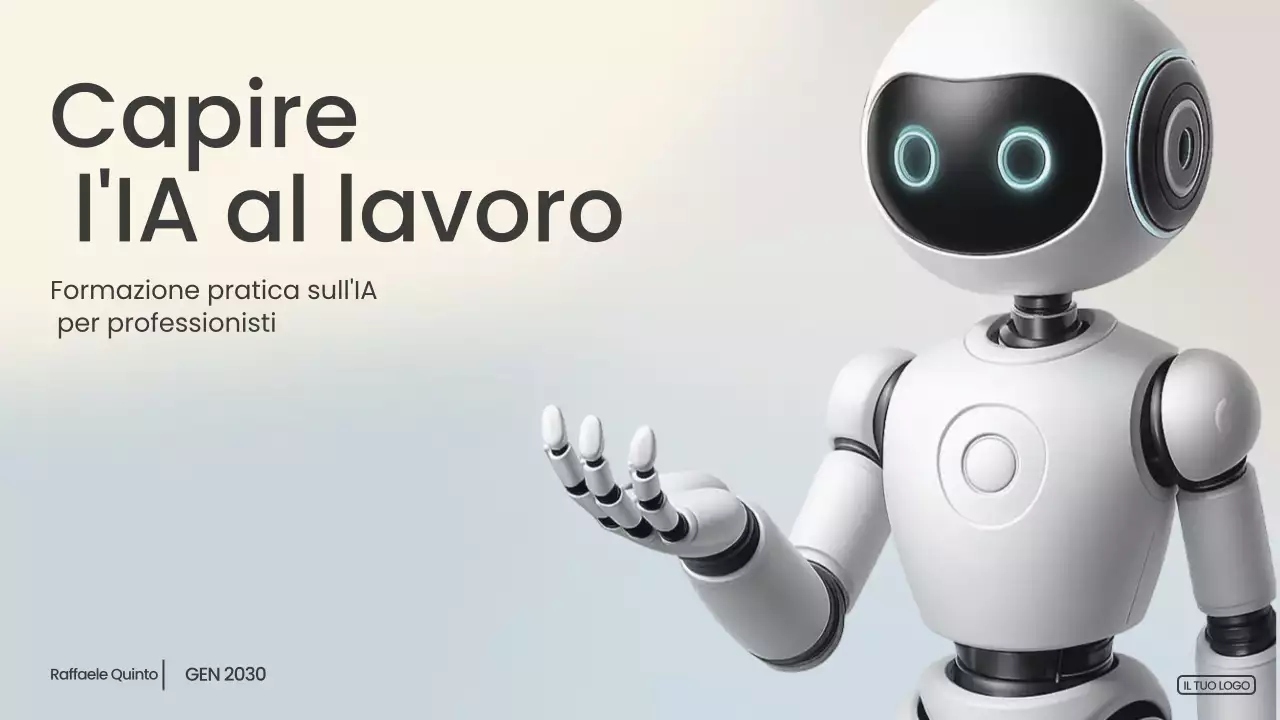 Conferenza sull'intelligenza artificiale moderna bianca