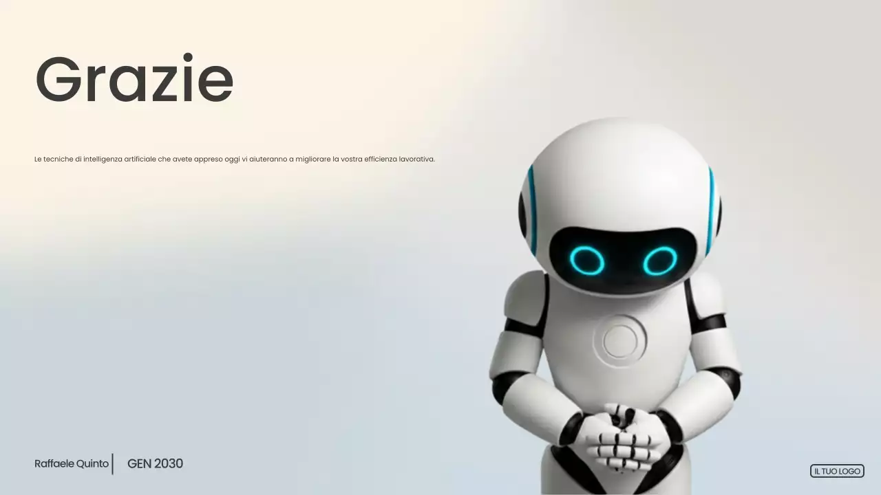 Conferenza sull'intelligenza artificiale moderna bianca