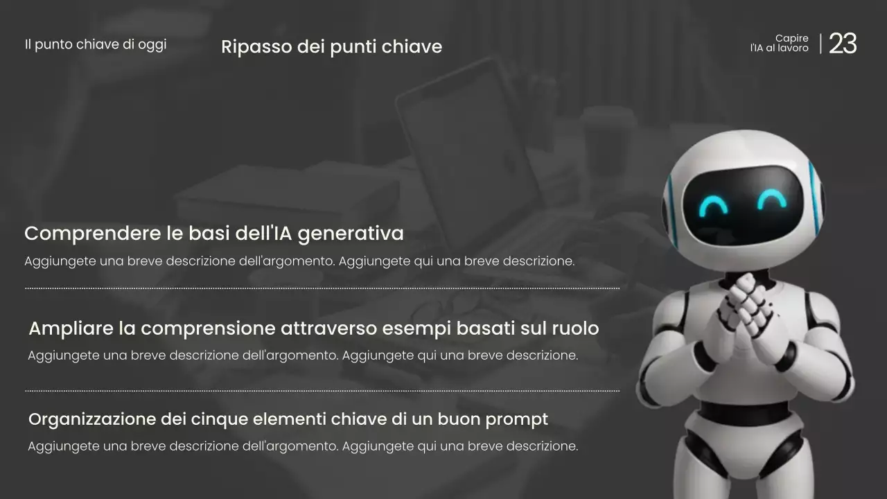 Conferenza sull'intelligenza artificiale moderna bianca