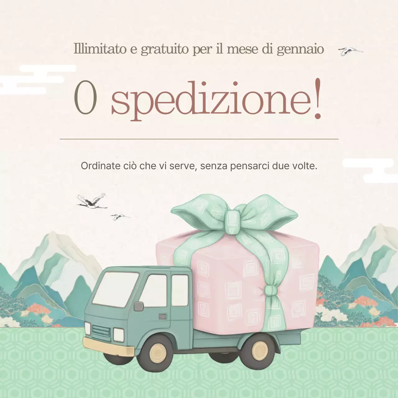 Una raccolta di promozioni tradizionali di Capodanno in beige