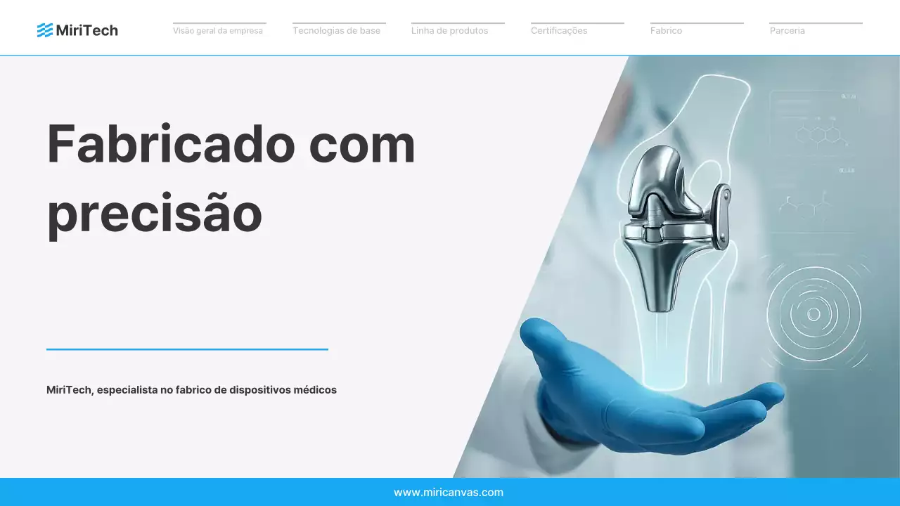 Anúncio de dispositivo médico moderno azul
