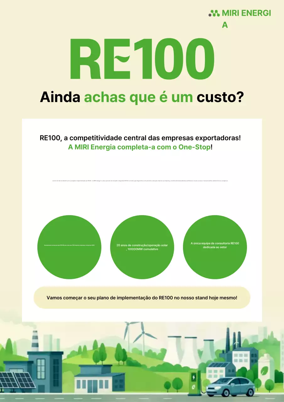 Anúncio de Energia Verde Moderna