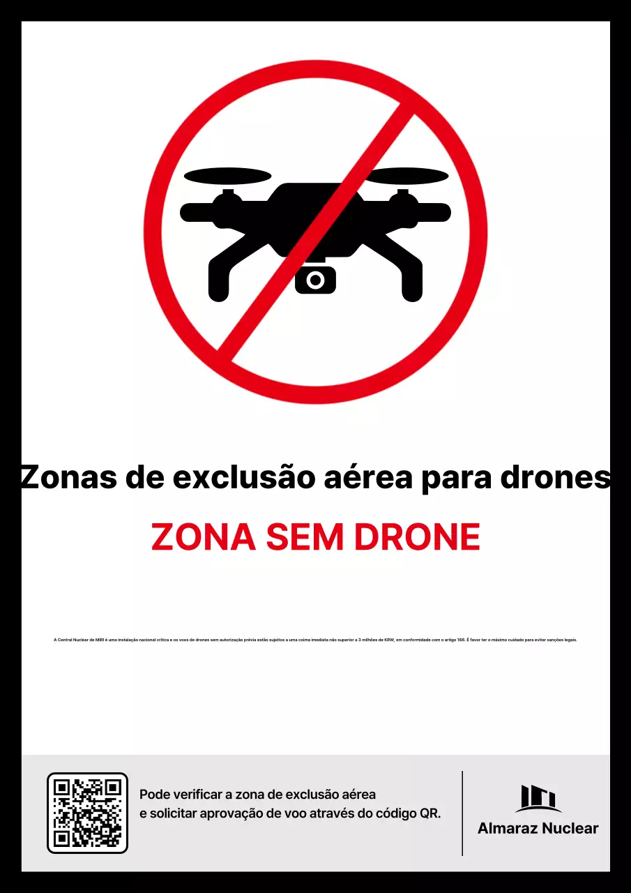 Perigo de drone simples vermelho
