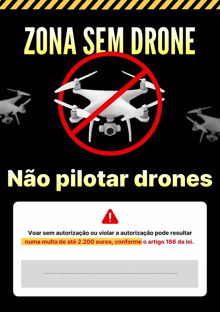 Risco básico de drones pretos
