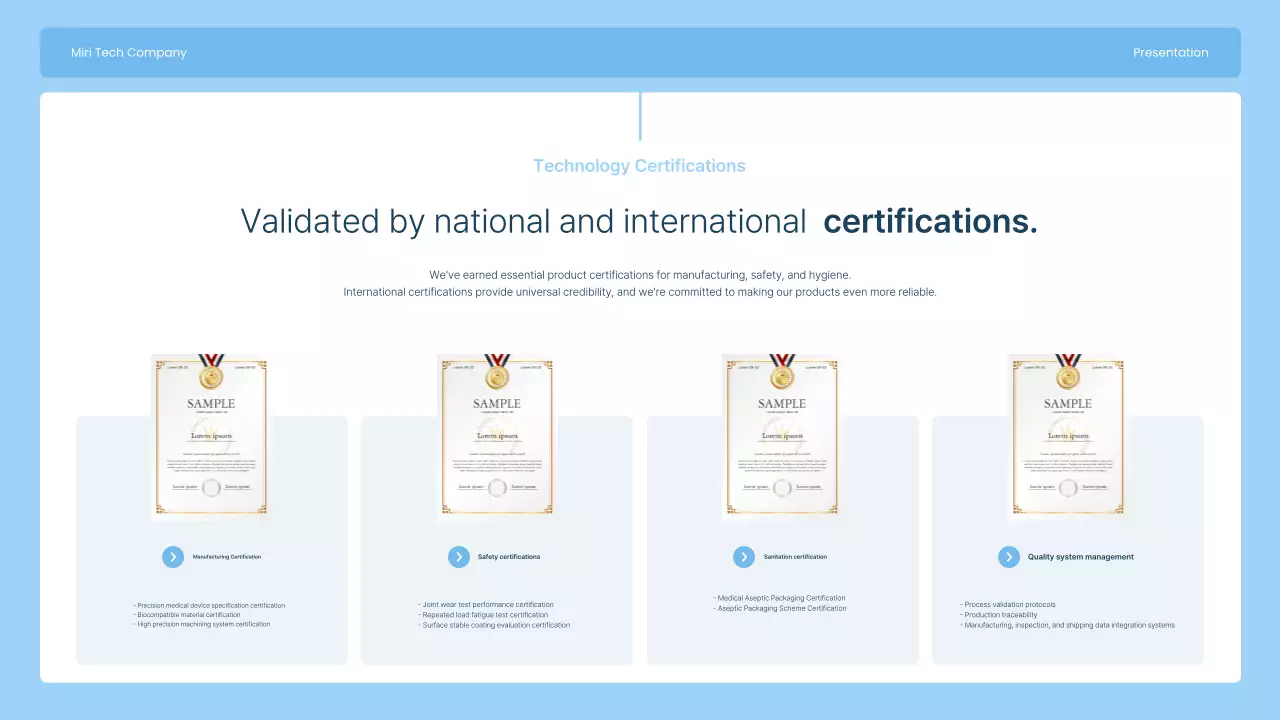 Apresentamos a Sky Blue, uma empresa moderna de fabricação de implantes articulares.