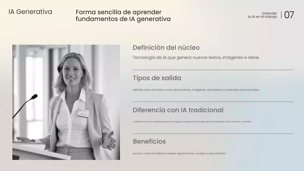 Conferencia sobre IA moderna y blanca