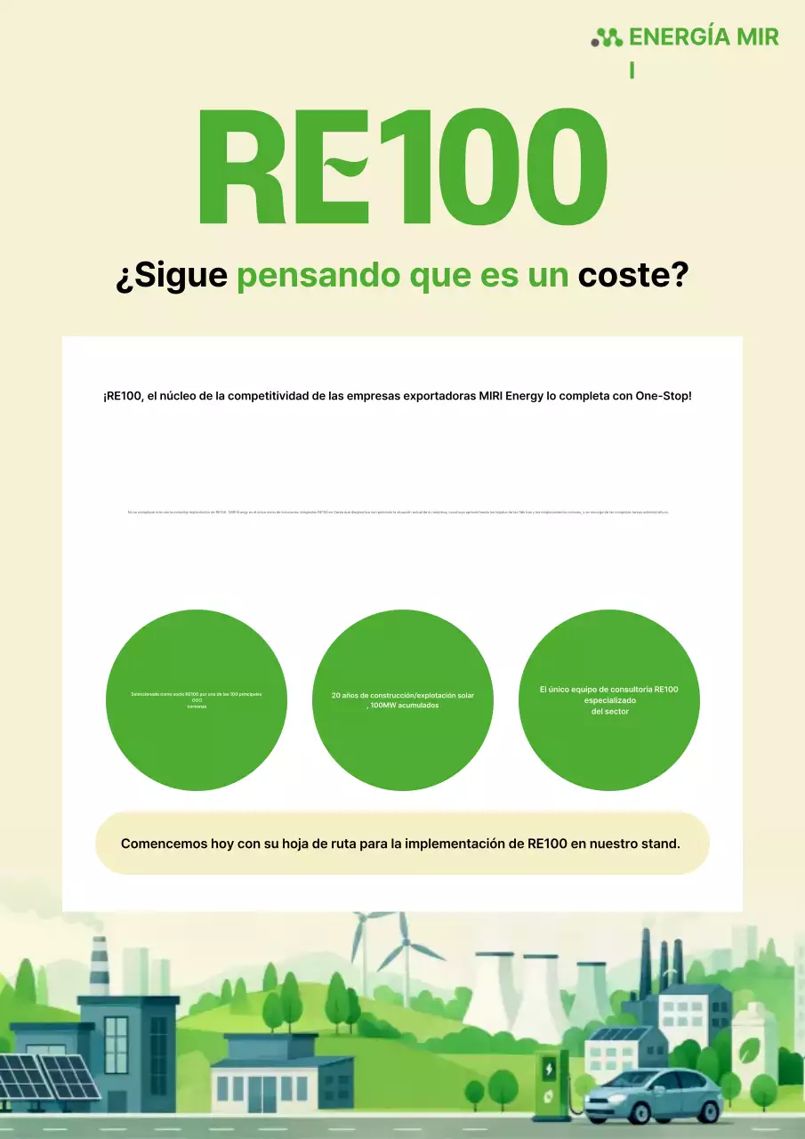 Anuncio de energía verde moderna