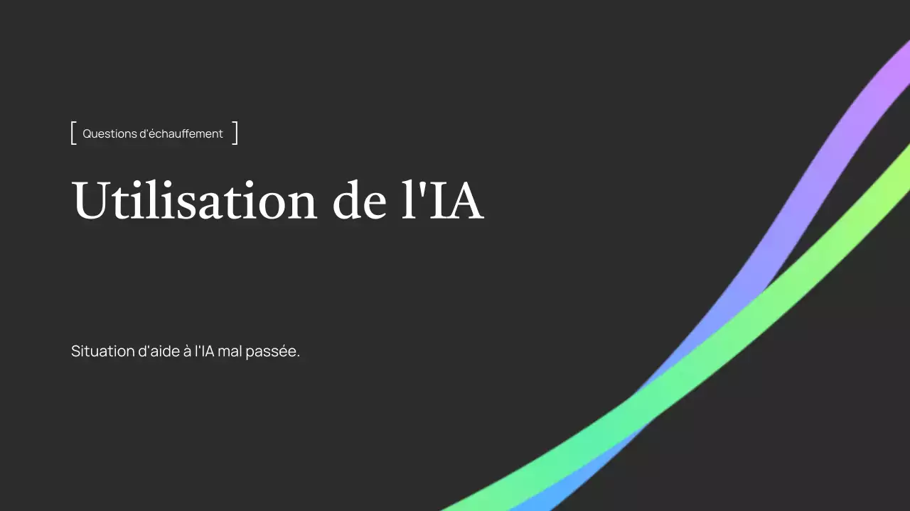 Présentation de cours sur l'IA verte simple