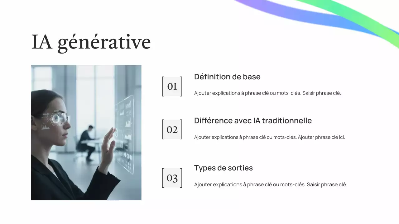 Présentation de cours sur l'IA verte simple