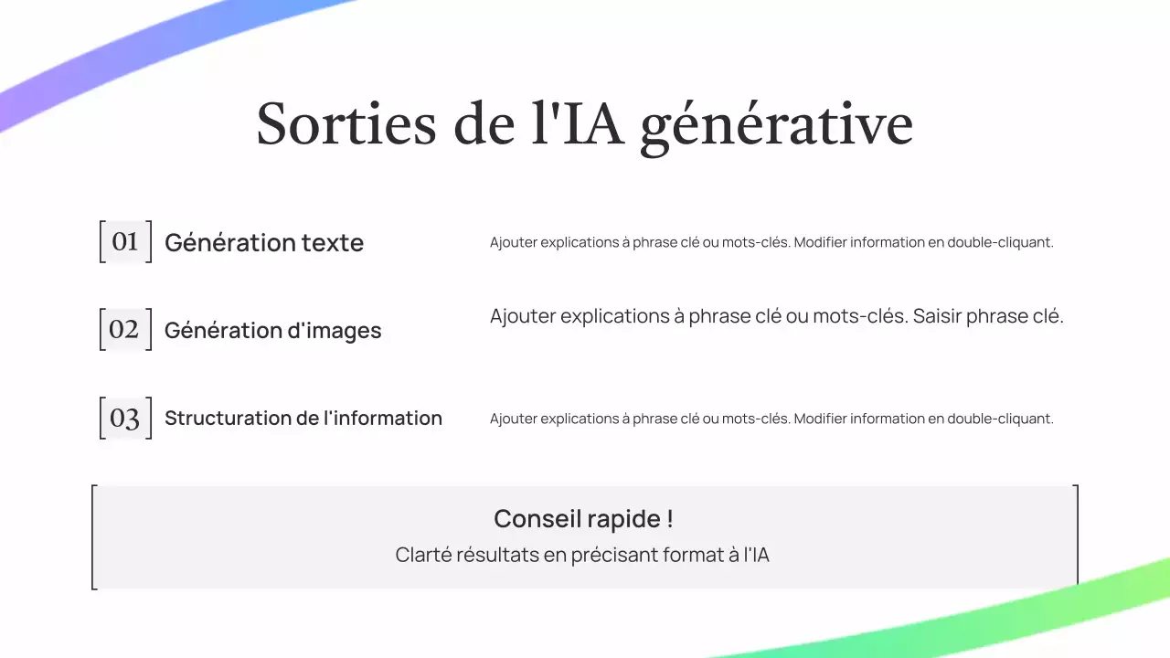 Présentation de cours sur l'IA verte simple