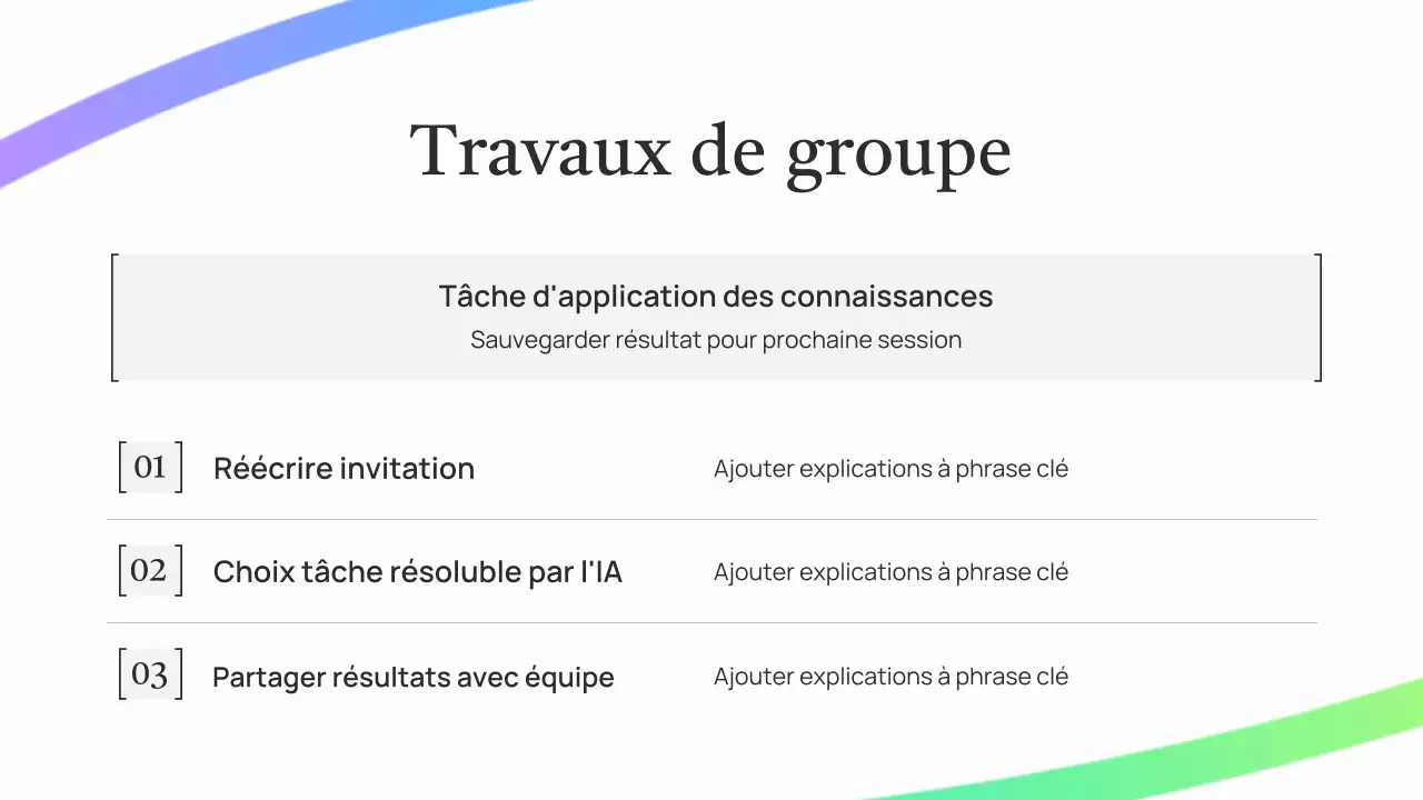 Présentation de cours sur l'IA verte simple