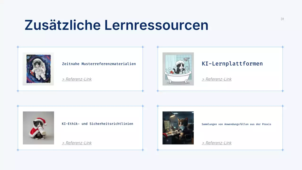 Präsentation des Blue Modern AI-Kurses