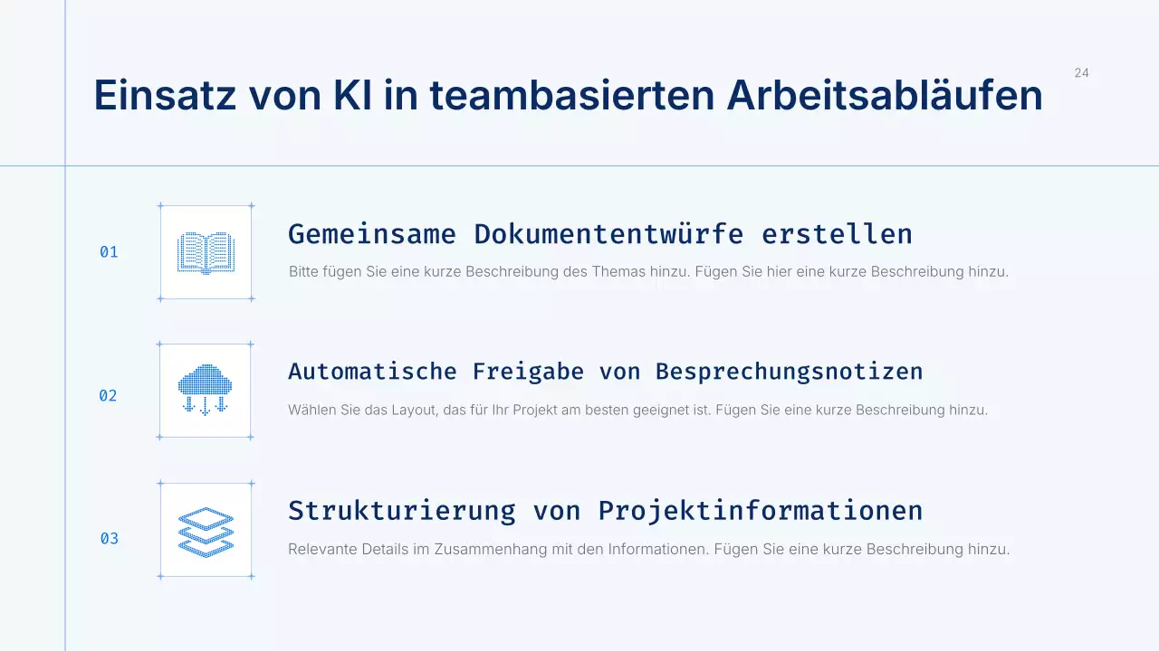Präsentation des Blue Modern AI-Kurses