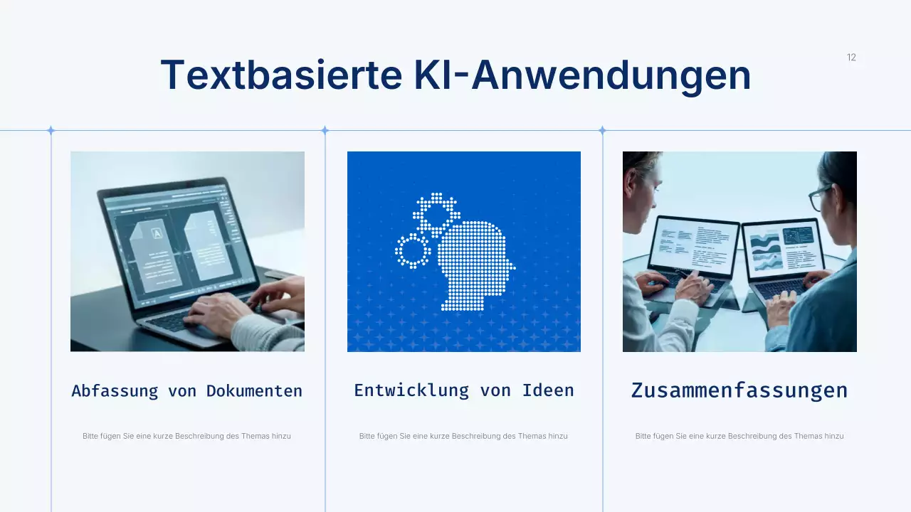 Präsentation des Blue Modern AI-Kurses
