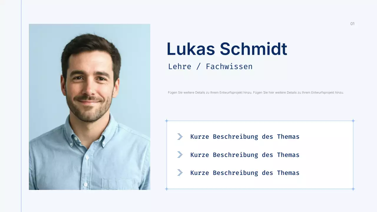 Präsentation des Blue Modern AI-Kurses