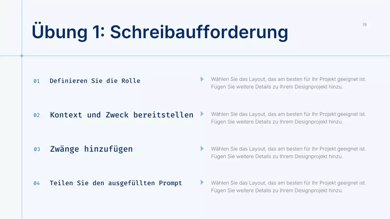 Präsentation des Blue Modern AI-Kurses