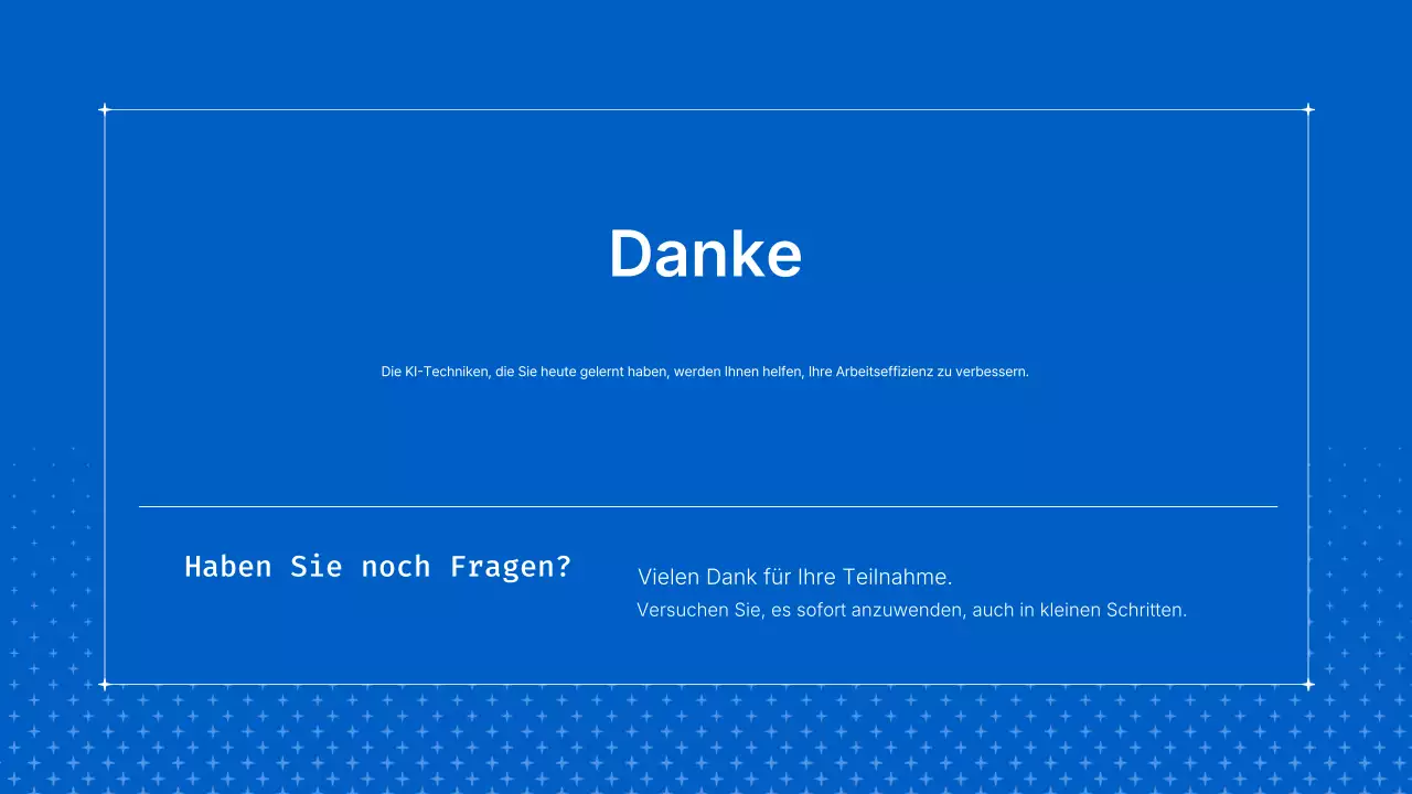 Präsentation des Blue Modern AI-Kurses